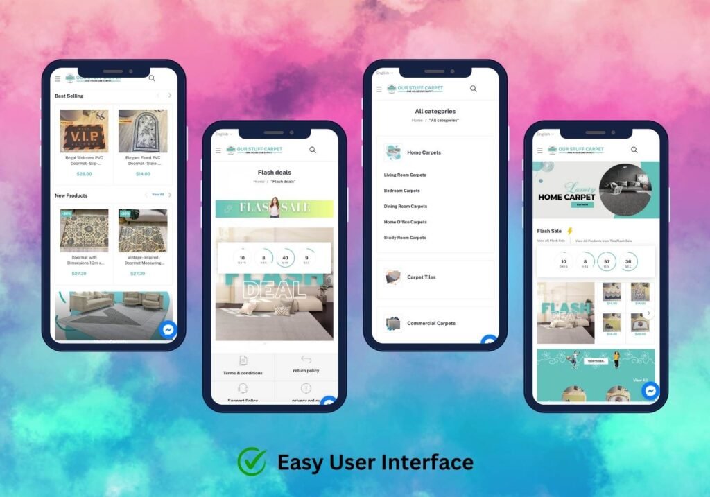 our stuff carpet mobile app