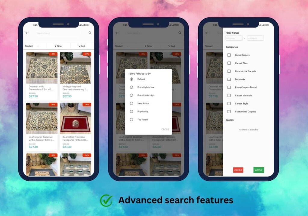 our stuff carpet mobile app