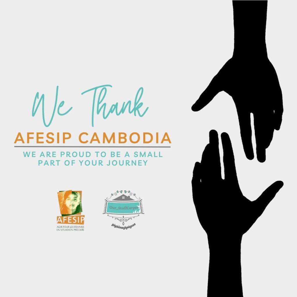 our stuff carpet Thank Afesip Cambodia